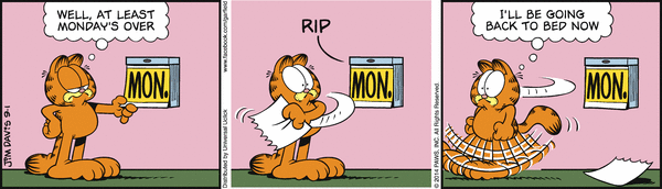 Komiksy garfield - komiks z dnia 01/09/2014