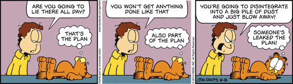 Komiksy garfield - komiks z dnia 08/09/2014