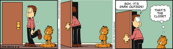 Komiksy garfield - komiks z dnia 18/09/2014