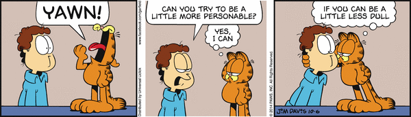 Komiksy garfield - komiks z dnia 06/10/2014