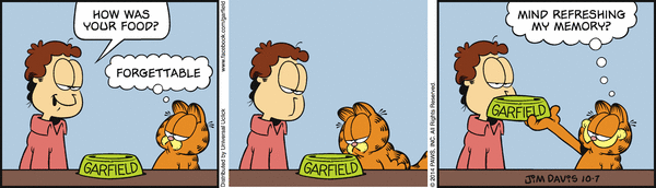 Komiksy garfield - komiks z dnia 07/10/2014