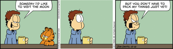 Komiksy garfield - komiks z dnia 10/10/2014