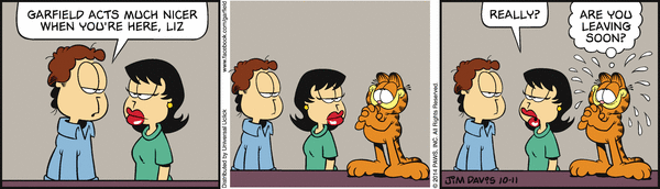 Komiksy garfield - komiks z dnia 11/10/2014