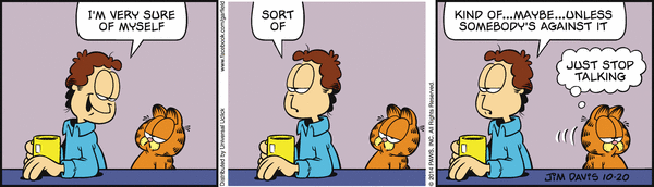 Komiksy garfield - komiks z dnia 20/10/2014