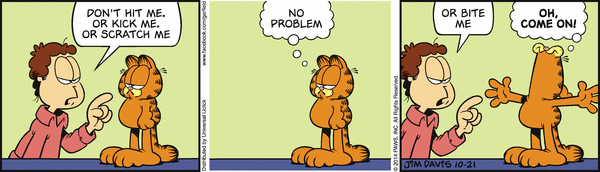 Komiksy garfield - komiks z dnia 21/10/2014