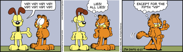 Komiksy garfield - komiks z dnia 22/10/2014
