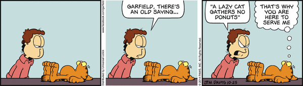 Komiksy garfield - komiks z dnia 25/10/2014