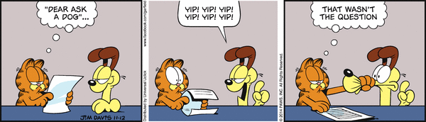 Komiksy garfield - komiks z dnia 12/11/2014