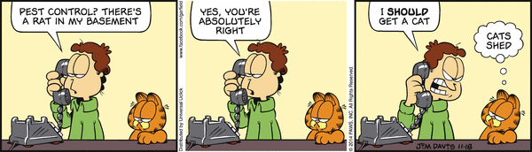 Komiksy garfield - komiks z dnia 18/11/2014