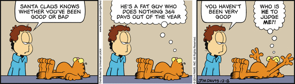 Komiksy garfield - komiks z dnia 08/12/2014