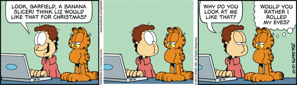 Komiksy garfield - komiks z dnia 10/12/2014