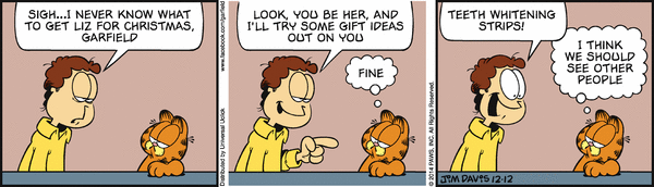 Komiksy garfield - komiks z dnia 12/12/2014