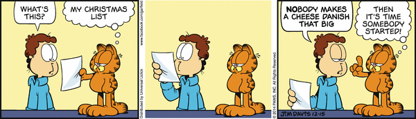 Komiksy garfield - komiks z dnia 15/12/2014