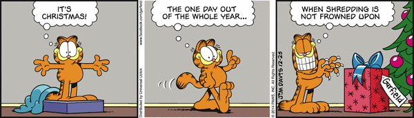 Komiksy garfield - komiks z dnia 25/12/2014