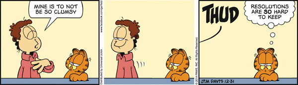 Komiksy garfield - komiks z dnia 31/12/2014