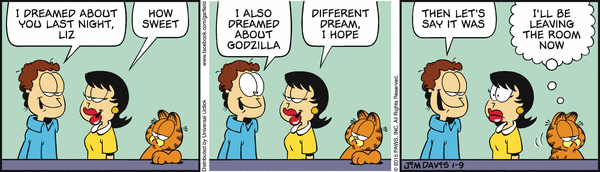Komiksy garfield - komiks z dnia 09/01/2015