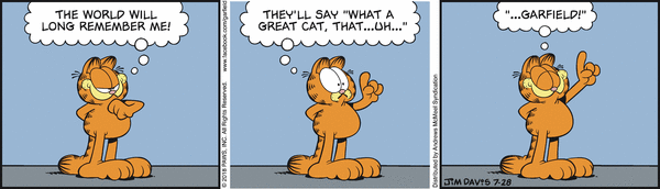 Komiksy garfield - komiks z dnia 28/07/2018