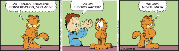 Komiksy garfield - komiks z dnia 11/08/2018