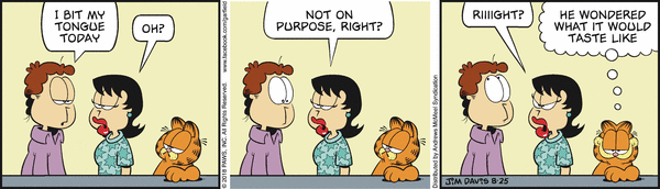 Komiksy garfield - komiks z dnia 25/08/2018