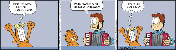 Komiksy garfield - komiks z dnia 07/09/2018