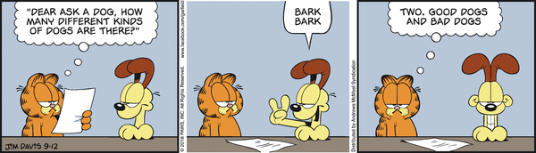 Komiksy garfield - komiks z dnia 12/09/2018