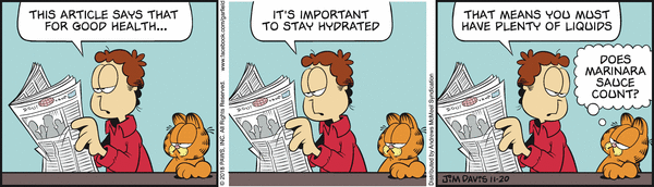 Komiksy garfield - komiks z dnia 20/11/2018