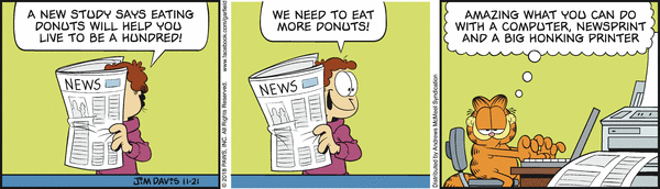 Komiksy garfield - komiks z dnia 21/11/2018