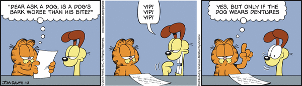 Komiksy garfield - komiks z dnia 02/01/2019