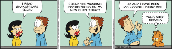 Komiksy garfield - komiks z dnia 08/02/2019