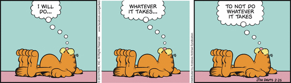 Komiksy garfield - komiks z dnia 25/02/2019