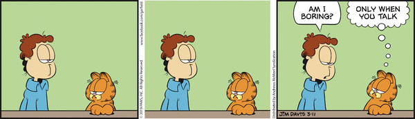 Komiksy garfield - komiks z dnia 11/03/2019