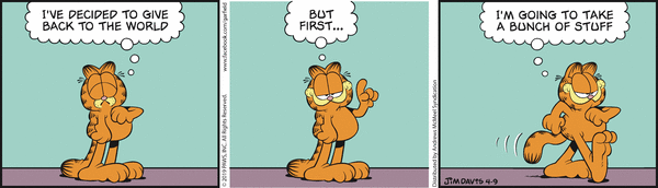 Komiksy garfield - komiks z dnia 09/04/2019