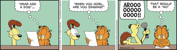 Komiksy garfield - komiks z dnia 17/04/2019