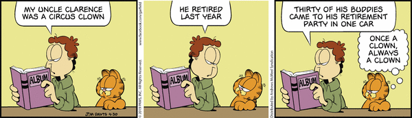 Komiksy garfield - komiks z dnia 30/04/2019