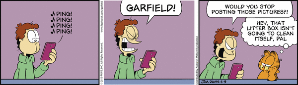 Komiksy garfield - komiks z dnia 09/05/2019