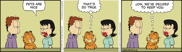Komiksy garfield - komiks z dnia 21/06/2019
