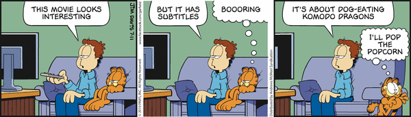 Komiksy garfield - komiks z dnia 11/07/2019