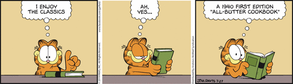 Komiksy garfield - komiks z dnia 27/07/2019