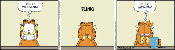 Komiksy garfield - komiks z dnia 19/08/2019
