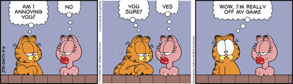 Komiksy garfield - komiks z dnia 06/09/2019