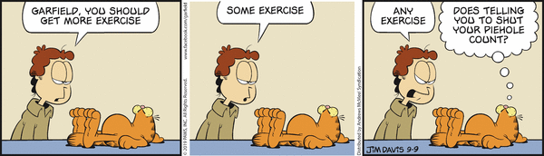 Komiksy garfield - komiks z dnia 09/09/2019