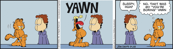 Komiksy garfield - komiks z dnia 28/09/2019