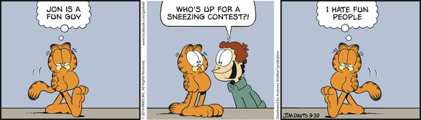 Komiksy garfield - komiks z dnia 30/09/2019