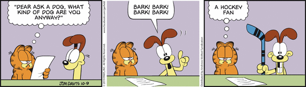 Komiksy garfield - komiks z dnia 09/10/2019