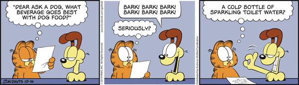 Komiksy garfield - komiks z dnia 16/10/2019