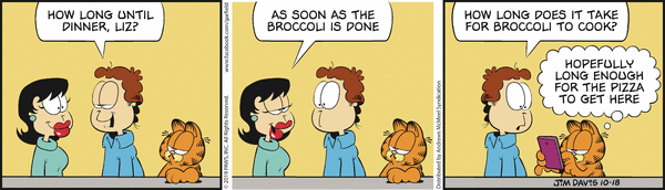 Komiksy garfield - komiks z dnia 18/10/2019