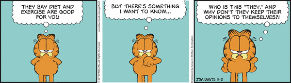 Komiksy garfield - komiks z dnia 02/11/2019