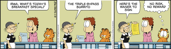 Komiksy garfield - komiks z dnia 09/11/2019