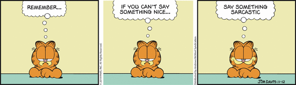 Komiksy garfield - komiks z dnia 12/11/2019