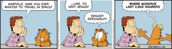 Komiksy garfield - komiks z dnia 18/11/2019